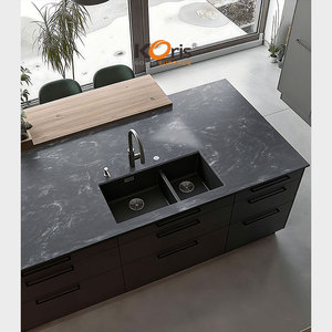 Koris Thương hiệu Mới Màu nhà bếp Countertop đá cẩm thạch đen nhân tạo 12mm dày acrylic rắn bề mặt tấm - Product Image 5