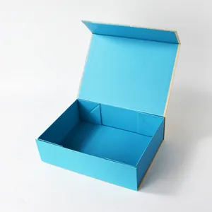 Blauwe Kleur Custom Logo Fashion Design Hot Karton Vouwen Vrouwelijke Down Broek Overalls Rijbroek Kleding Gift Box