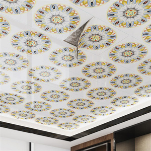 Papier peint auto-adhésif à motifs floraux, imitation carrelage céramique, autocollant mural imperméable pour crédence de <span class=keywords><strong>cuisine</strong></span> - Product Image 1