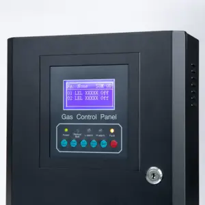 Gas detector control panel with 4 zones and alarm for chemical industry