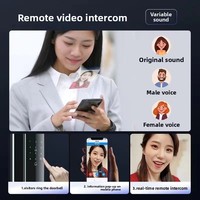 Cerradura Inteligente con Reconocimiento Facial 3D, Control por Aplicación, Huella Dactilar Totalmente Automática, Antirrobo, Monitoreo Visual de Puerta con Ojo de Gato