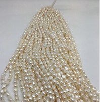 13-15mm ivoire blanc baroque ovale pépite lâche perles de riz d'eau douce brins pour la fabrication de bijoux à bricoler soi-même fournitures