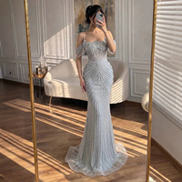Robe de soirée sirène de luxe Serene Hill à épaules dénudées, ornée de perles et de sequins, élégante pour femme, idéale pour mariage et soirée LA73148E 2026