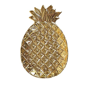 Modern Fashionable Gilded <strong>Ceramic</strong> <strong>Jewelry</strong> Holder Pineapple Trinket Dish Custom Home Ornaments Gift <strong>Jewelry</strong> Trays - Product Image 2