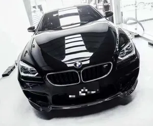 For BMW F06 F12 F13 Front Bumper Lip V Style Carbon Fiber Bodykit