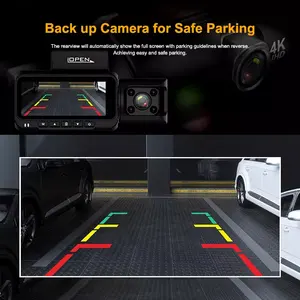 ZD80 4K + 1080P + 2K hareket algılama 5G Wifi ile <span class=keywords><strong>3</strong></span>.16 inç Dashcam 3Ch Autoelectronic araba kara kutusu ön ve arka çizgi kam 4K - Product Image 6