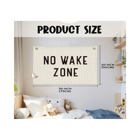 Décoration personnalisée pour salle de jeux 'No Wake Zone', bannière murale en lin sur le thème de la plage côtière
