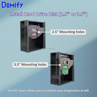 Boîtier PC industriel K16 Slim Vertical Mini ITX, support alimentation 1U, extension PCIe, RGB en option, boîtier métallique, système embarqué OEM ODM