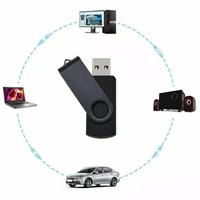 Flashdisk USB Metal Putar OEM 8GB-256GB Logo Kustom Antarmuka USB 2.0/3.0 Garansi 3 Tahun Chip Kelas-A Kecepatan Tinggi