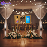 WIVIFOTO DSLR Magic Mirror, cabine photo double face en bois avec écran tactile LCD, Wi-Fi, impression instantanée