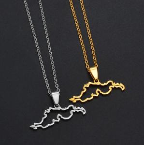 Inspire Jewelry <span class=keywords><strong>Islas</strong></span> Vírgenes Británicas <span class=keywords><strong>Mapa</strong></span> Contorno Colgante Collar 18K Chapado en oro Unisex BVI Charm Collar Hermoso Cultural - Product Image 3