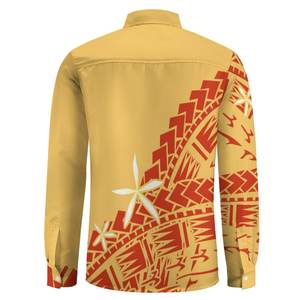 Offre Spéciale nouvelle chemise hawaïenne hommes polynésien Samoan <span class=keywords><strong>tatouage</strong></span> Tiare <span class=keywords><strong>Tahiti</strong></span> imprimer chemises décontracté grande taille hommes chemise - Product Image 2