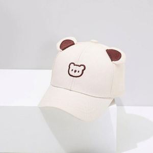 <b>Cute</b> <b>Bear</b> Ear Cotton Baseball Cap Soft Material Animal Adjustable Kids Trucker Hat Uv Protection - Product Image 3