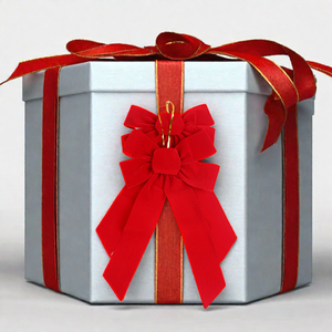 Lude Custom 9 ''lazo de cinta de terciopelo rojo de Navidad Lazo de cinta de regalo de moda <span class=keywords><strong>personalizado</strong></span> para <span class=keywords><strong>boda</strong></span> o vacaciones 10 unids/pack - Product Image 3