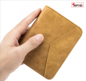 Wholesale High Quality Business New RFID Men's Wallet Genuine Cowleather Retro Vertical <b>Card</b> Slots Trifold Wallet with <b>SIM</b> <b>Card</b> - Product Image 3