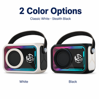 Altavoz Inalámbrico QD18 Abyss Mirror con Luz LED RGB, Bajos Profundos de 10W, Emparejamiento TWS, 12 Horas de Reproducción para Juegos de Escritorio