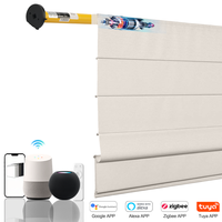Stores romains intelligents à télécommande, contrôle de la lumière et de la confidentialité, stores romains électriques en tissu pliables, stores romains durables pour bureau