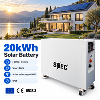 SOEC 20kWh 51,2V 400Ah LiFePO4 Batterie IP65 Smart BMS WiFi Wohnhaus Solar-Energiespeicher ESS