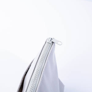 Well-Designed <b>Large</b> Capacity Grey PVC Zip Storage <b>Bag</b> Fashionable Cube <b>Makeup</b> <b>Bag</b> Logo Use Small Cosmetics <b>Bag</b> Zipper Mesh - Product Image 4