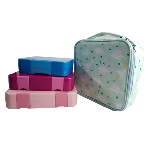 Back to school cute mini kids lunch box set healthy safe loncheras plasticas para nina 4 compartment bento lunch box kids
