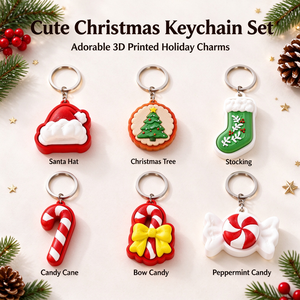 Porte-clés Clicker Éléments de Noël Classiques, Pendentif de Sac à Dos, Accessoires de la Série Petits Cadeaux de Noël - Product Image 2
