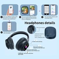 Auriculares Inalámbricos X1 Pro V6.0 con Traducción por IA, Cancelación de Ruido para Juegos, Resistentes al Agua IP65, Iluminación RGB, Diseño de Metal y Cuero