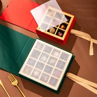 Venta al por mayor de lujo hecho a mano imán caja de Chocolate impresión personalizada imán de cartón rígido San Valentín dulces fechas Cajas de Regalo