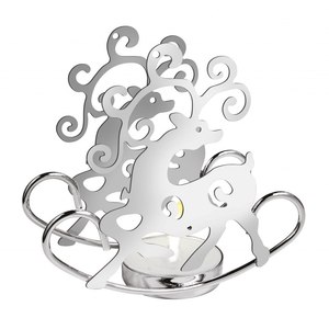 Reindeer Tea-Light Holder with LED Light Source for Home Christmas Decor Solar DC or <b>Battery</b> Power Supply - Product Image 1