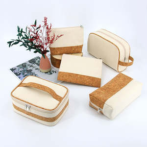 Borsa Cosmetica Qetesh con Logo Personalizzato, Design alla Moda in Lino Naturale, Astuccio con Cerniera in Sughero, Borsa <span class=keywords><strong>da</strong></span> <span class=keywords><strong>Viaggio</strong></span> <span class=keywords><strong>per</strong></span> Trucchi Unisex - Product Image 1