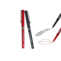 Rouge noir 0.5mm stylo marqueur étanche maquillage Permanent accessoires fournitures tatouage peau marqueur stylo pour Microblading sourcils lèvres