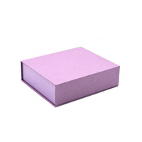 Boîte cadeau avec logo personnalisé, boîte à parfum en matériaux recyclés rigides écologiques pliables magnétiques de couleur violet pur