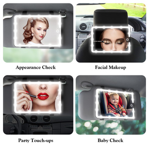 Specchietto per il Trucco da Auto MoonlitGlow con Etichetta Privata, Personalizzabile 1X/10X/20X, Ricaricabile, Basso MOQ, Pronto per la Vendita al Dettaglio, Personalizzato ODM OEM - Product Image 3
