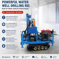 Vente en gros de petites plateformes de forage de puits d'eau portables de 100m, 150m, 180m, 200m, machine de forage de puits