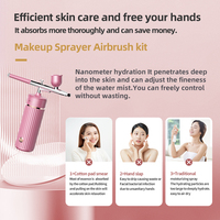 Mini kit de maquillage aérographe portable rechargeable par USB avec fond de teint maquillage aérographe 2 tasses de capacité