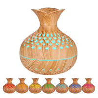 Nouveau Humidificateur à Fleurs en Bois USB Rechargeable, Diffuseur d'Huiles Essentielles Portable pour Maison et Bureau