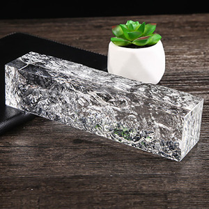 Texture solide K9 brique de cristal de meulage <span class=keywords><strong>fin</strong></span> brique de verre faite à la main cloison de séparation brique carrée claire - Product Image 4