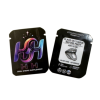 Mini-sachets personnalisés 4x5cm avec impression brillante, scellés sur 3 côtés, en feuille d'aluminium, petite pochette avec encoche de déchirement
