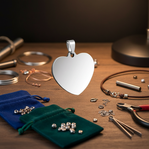 Componente per Gioielli a Forma di Cuore in Acciaio D15mm - Product Image 3
