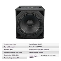 Subwoofer passif S5115, haut-parleur de scène haute puissance, système de son professionnel pour KTV et bars, basses profondes, 450x580x485mm, 220V