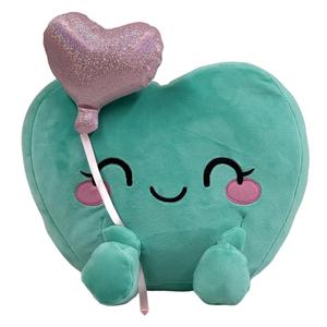 Nuevo juguete de peluche con sonrisa de manzana y Corazón Verde, globo de corazón rosa, juguete de peluche favorito para niña, regalo divertido - Product Image 1