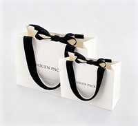 Bolsas de Papel Personalizadas con Logotipo Estampado en Caliente, Bolsas de Regalo para Joyería con Asas de Listón, Productos de Tendencia 2026, Novedades