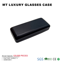 Étui à lunettes optiques de haute qualité en gros, boîte en fer carrée pour lunettes de soleil avec logo imprimable