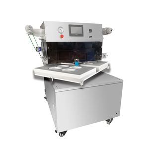 Machine à sceller les barquettes, scelleuse thermique semi-automatique électrique à roulement à billes pour films, canettes de boissons, purge d'azote CPET 220V/110V - Product Image 1