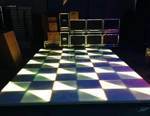 Hot Selling Dj Light Bruiloft Podium Vloer Led Licht Maat 1X1 M 10 Mm Acryl Led Dance Floor