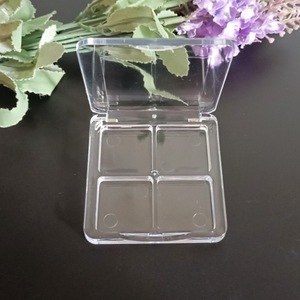 Square Four Compartment Powder Compact Transparent Plastic <b>Box</b> <b>Small</b> Capacity Multi Function Cosmetic Case - Product Image 2