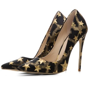 Chaussures à talons hauts personnalisées pour femmes, grandes tailles EU45, escarpins de soirée à étoiles colorées, style stiletto - Product Image 6