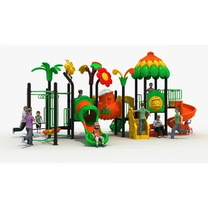 多機能おもちゃとスライド付き子供用新スタイル屋外プラスチック遊び場
