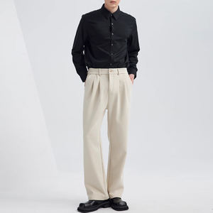 2025 Neue Herren Business-Hose mit Geradem Bein - Lässige Loose-Fit Hose für Männer aus Baumwollmischung mit Mittlerem Bund OEM-Fertigungsservice - Product Image 5