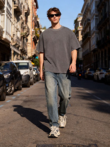 <span class=keywords><strong>T</strong></span>-shirt homme rétro délavé, coupe lourde, grande taille, épaules tombantes, <span class=keywords><strong>t</strong></span>-shirts de marque pour hommes, prê<span class=keywords><strong>t</strong></span> pour les marché<span class=keywords><strong>s</strong></span> US et UE, vente en gros - Product Image 6
