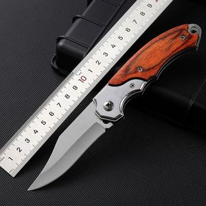 Couteau tactique pliant à lame fixe, manche en bois, idéal pour le bushcraft, la chasse, le camping, couteau de poche OEM avec lampe LED – Produit le plus vendu - Product Image 6